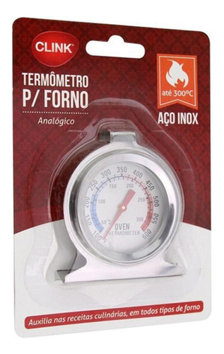 Termômetro De Forno/churrasqueira Aço Inox Ref.ck4487