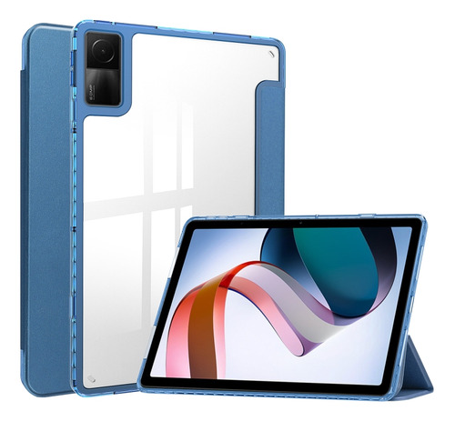 Funda De Piel Azul Para Xiaomi Redmi Pad 10.6