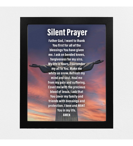 Oración Silenciosa - Arte De Pared Cristiano Inspirador -8 X