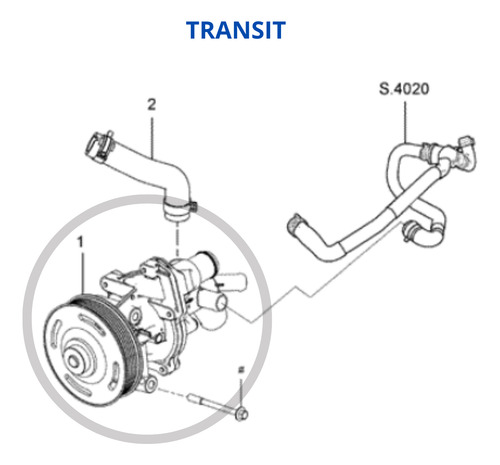 Bomba De Água Completa Da Ford Ranger 2.2l E Transit 2.2l