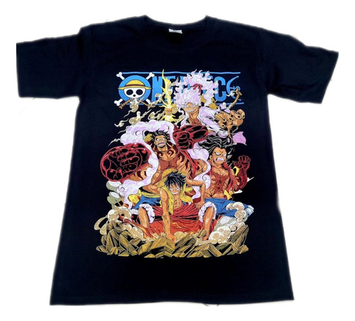 Polera Personalizada De One Piece Capitan Luffy Gears