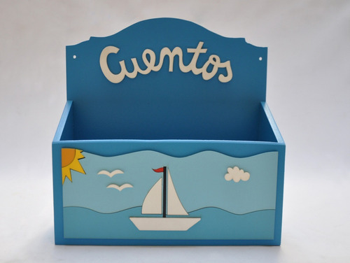 Porta Cuentos Infantil Azul/celeste