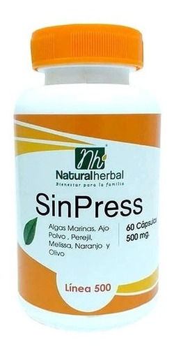 Sinpress 100% Natural (disminuye Hta) 500mg 60cap/ Agronewen