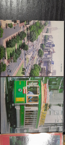Postal Buenos Aires Lote X 6 Tranvía Plaza De Mayo Obelisco (Usado)