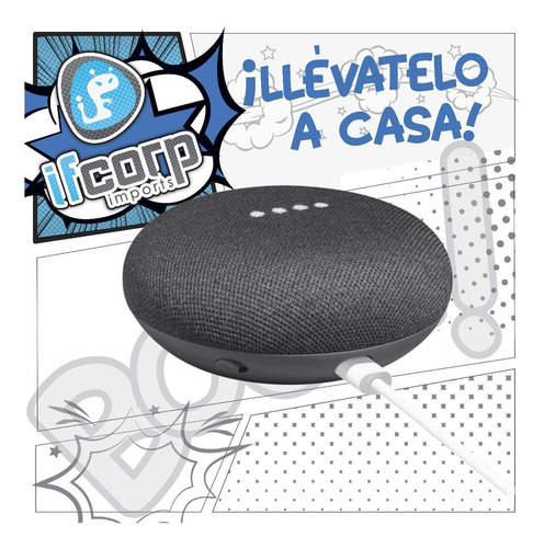 Asistente Virtual Google Assistant Home Mini Charcoal