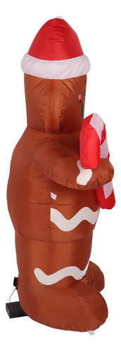Hombre De Jengibre Inflable Navideño De 4.92 Pies, Lindo