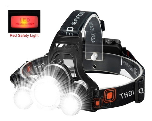 Lanterna Cabeça Triplo 3 Led Profissional Farol Econômica Nf
