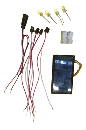 Kit Leds 5mm Cables Mini Panel Solar Y Conector Rapido