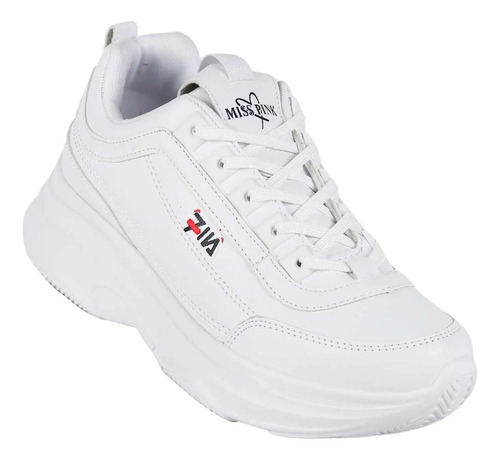 Tenis  Blanco De Plataforma 4 Cm. Mujer A0693947a