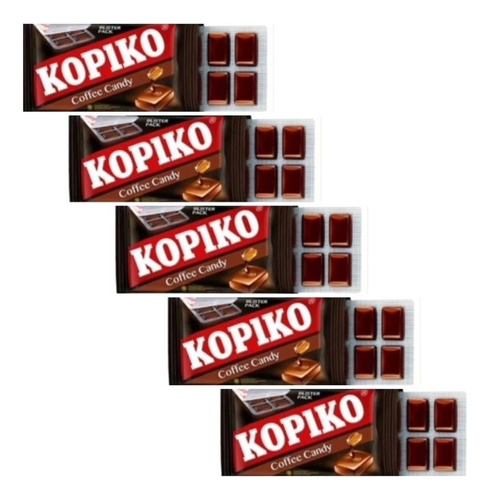 5 Blisters Pack Kopiko Dulce De Cafe Caramelo De Cafe Candy