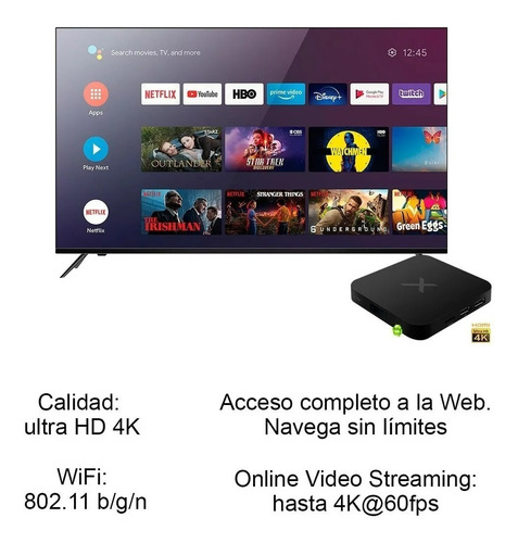 Convertidor Smart Tv X View Droid Box Pro 4k 2gb Ram