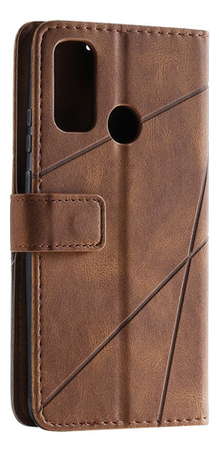 Funda De Piel Marrón For Huawei P Smart 2020