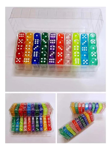 Wu-chuang 100 Piezas De Dados De Juegos De 6 Caras