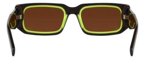 Prada Spr 06ys 15m-01t Square Shape Abstract Dark Brown (Usado)