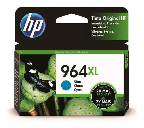 Cartucho De Tinta Hp 964xl Cian Original 3ja54al