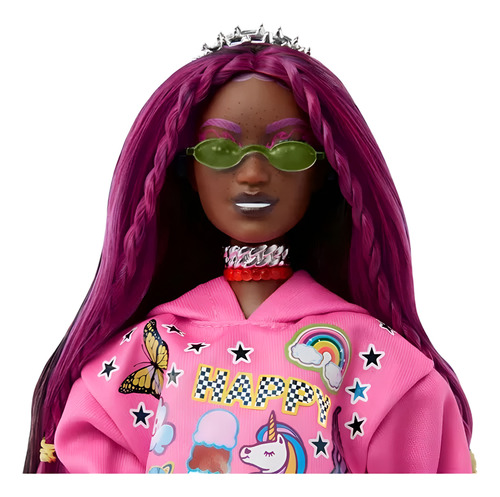 Barbie Extra Con Sudadera Happy Y Panda, Con Accesorios