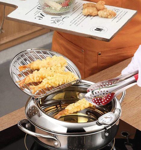 Set De Freidora Profunda, 36qt Mini Olla Frita Con Cesta De