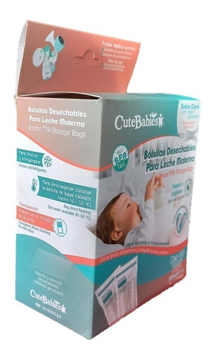 Bolsas Almacenamiento Leche Materna 7 Oz Cutebabies 30 Unid