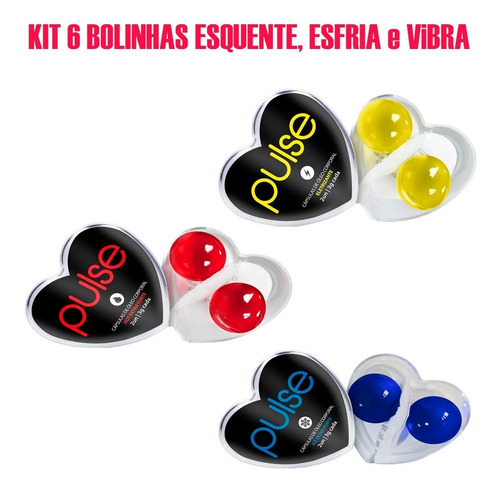 Kit 6 Bolas Massageadoras Bolinhas Lubrificante Explosiva