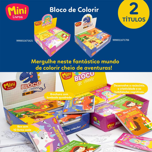 Mini Livros: Bloco De Colorir Aventuras, De Todolivro. Série Mini Livros, Vol. Padrao. Editora Todolivro, Capa Mole, Edição 1 Em Português, 2023