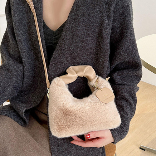 / Bolso De Mano De Felpa Suave For Mujer, Bandolera, Moda