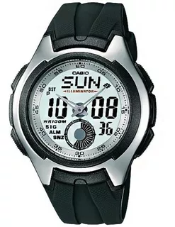 Reloj Casio Aq-160w-1b Hombre Alarma Timer 100m Sumergible