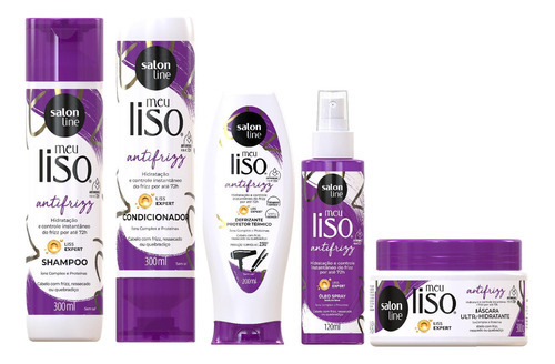 Salon Line Meu Liso Antifrizz Kit 5 Produtos