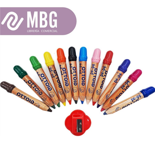 Crayones De Colores Lavable Giotto Bebe X12