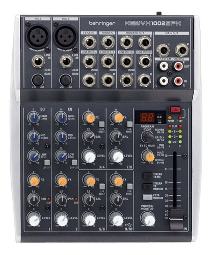 Mezclador 10 Entradas C/interfaz De Audio/usb Xenyx