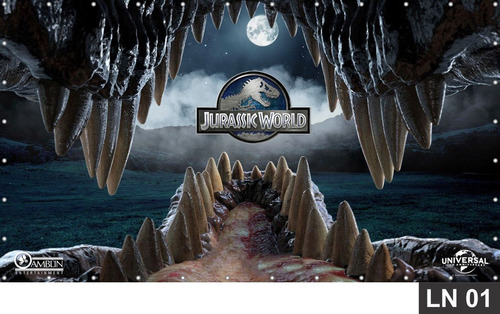 Painel De Festa Jurassic World Dinossauro 2,00x1,00m Lona