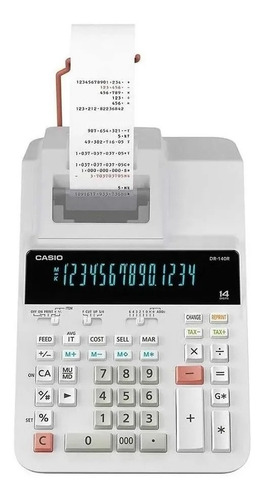 Nueva calculadora Casio DR-140r de 110 V con bobina blanca 14d