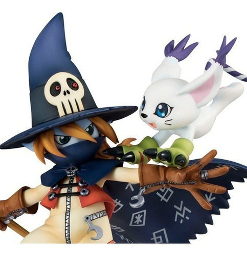 Set De Figuras G.e.m. De Digimon Wizarmon Y Tailmon Nuevas!!