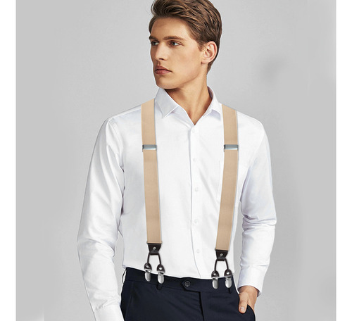 Suspenders With 6 Clip Brace Y Back Adjustable Suspensions