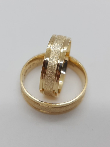 Par De Alianças 6mm Ouro 18k Anatômicas Diamantadas Promoção