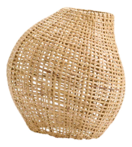 Abajur De Mesa De Bambu Tecido À Mão, Não Inclui S