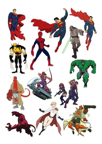 Vectores Corte Láser Super Heroes Costo Unidad