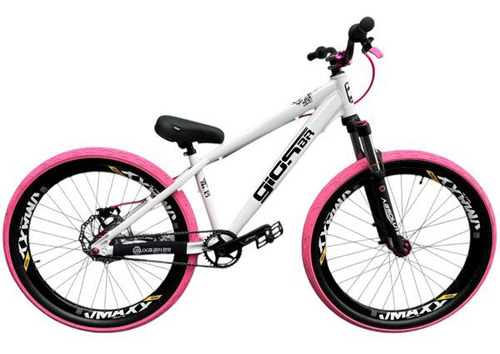 Bicicleta Gios 4trix Branca/rosa 26 Single Wheeling/grau