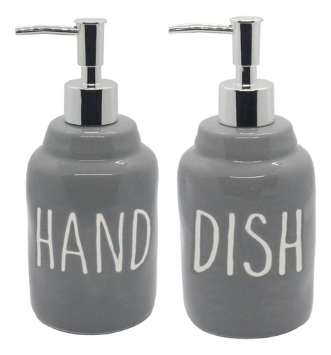 Ceramics Soap Dispenser Set 2 Pack, Hand And Dish Soap Dispe