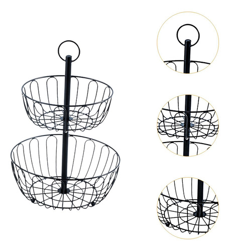 Cesta De 2 Niveles Multiusos Para Frutero, Altura De 45 Cm,