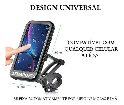 Suporte Celular Moto Bike Bicicleta Universal Articulado 360 A Prova D'agua