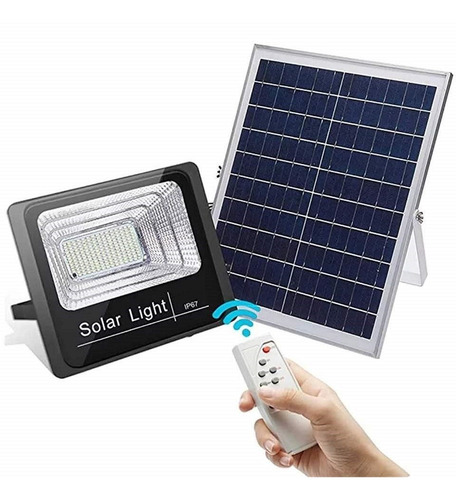 Lampara Foco Solar 224 Led 200w + Panel Solar Control Remoto