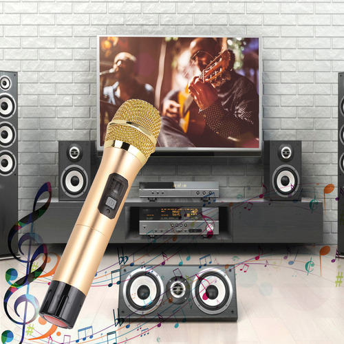 Micrófono Inalámbrico Uhf Portátil Con Mini Receptor Bluetoo