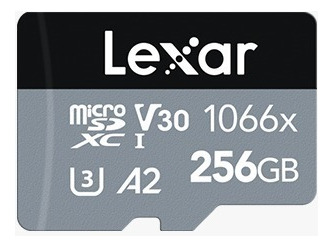 Tarjeta de memoria microsd Lexar C10 U3 V30 160 MB/s 256 GB