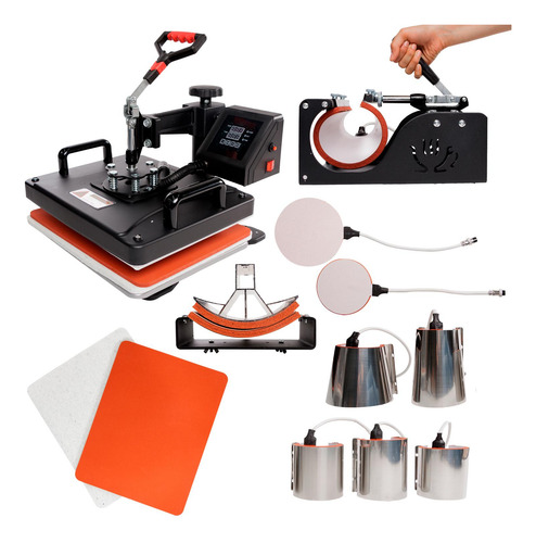 Plancha Sublimacion Combo 9 En 1 Prensa Trasferencia Calor N
