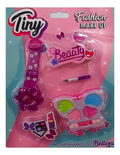 Tiny Maquillaje En Blister Mariposa Y Reloj Con Sombras 3221