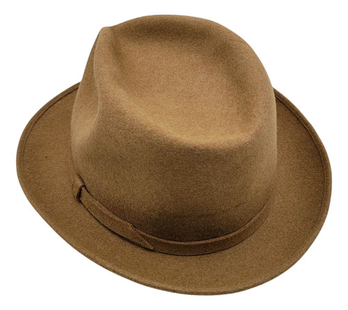 Sombrero Antiguo De Fieltro Beige Lopez - Moda Beige M Lisa (Usado)
