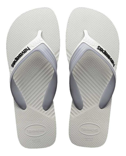 Chinelo Havaianas Dual Branco/cinza Gelo - 43/44