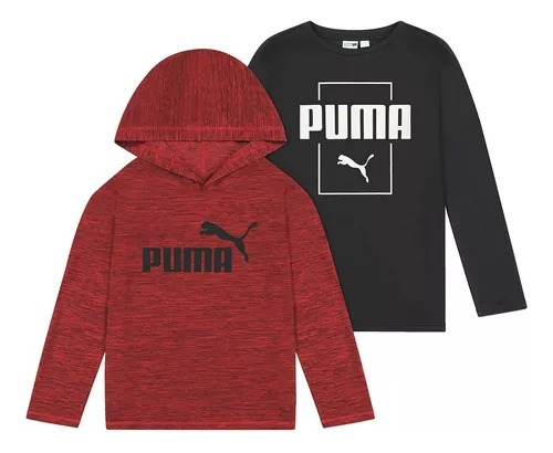 Puma Camiseta Manga Larga Niños Activewear Original Pack X2