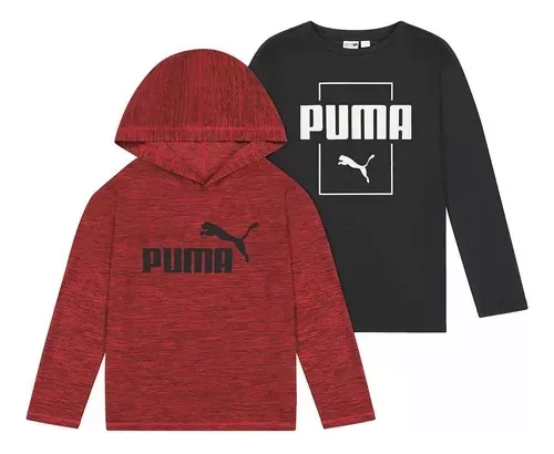 Camiseta Puma - Negro - Camiseta Manga Larga Niño