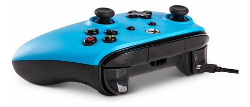 Control joystick ACCO Brands PowerA Enhanced Wired Controller for Xbox One negro y azul